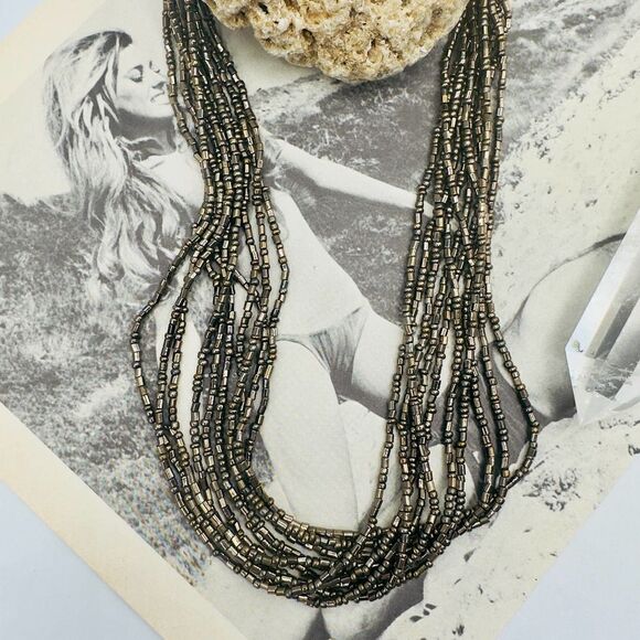 Chico's Multi Strand Beaded Necklace - Picture 2 of 4